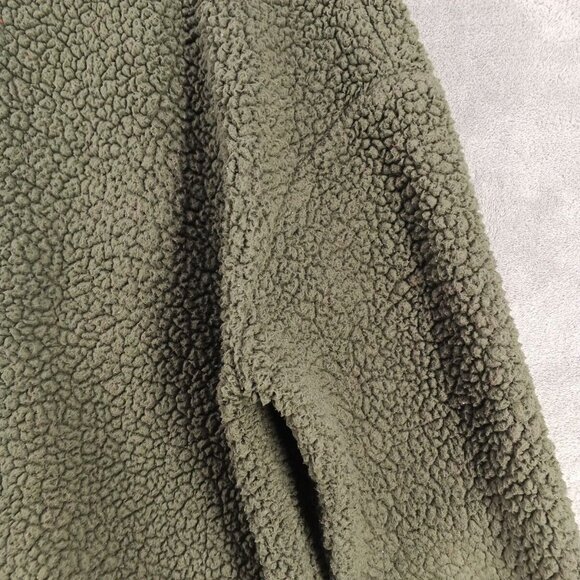 VS PINK Women Fleece Jacket 1/4 Zip Long Sleeve Solid Green SIZE SMALL - Picture 16 of 16